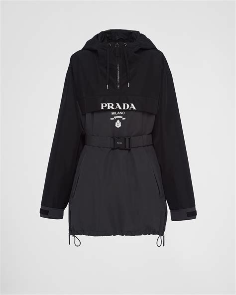 Smoky Grey/black Technical Fabric Anorak 